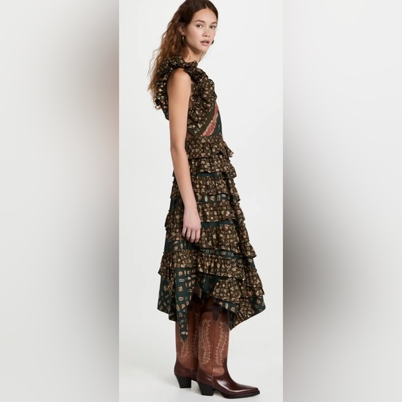 Ulla Johnson Nia Ruffle Dress in Jasper - Picture 6 of 6
